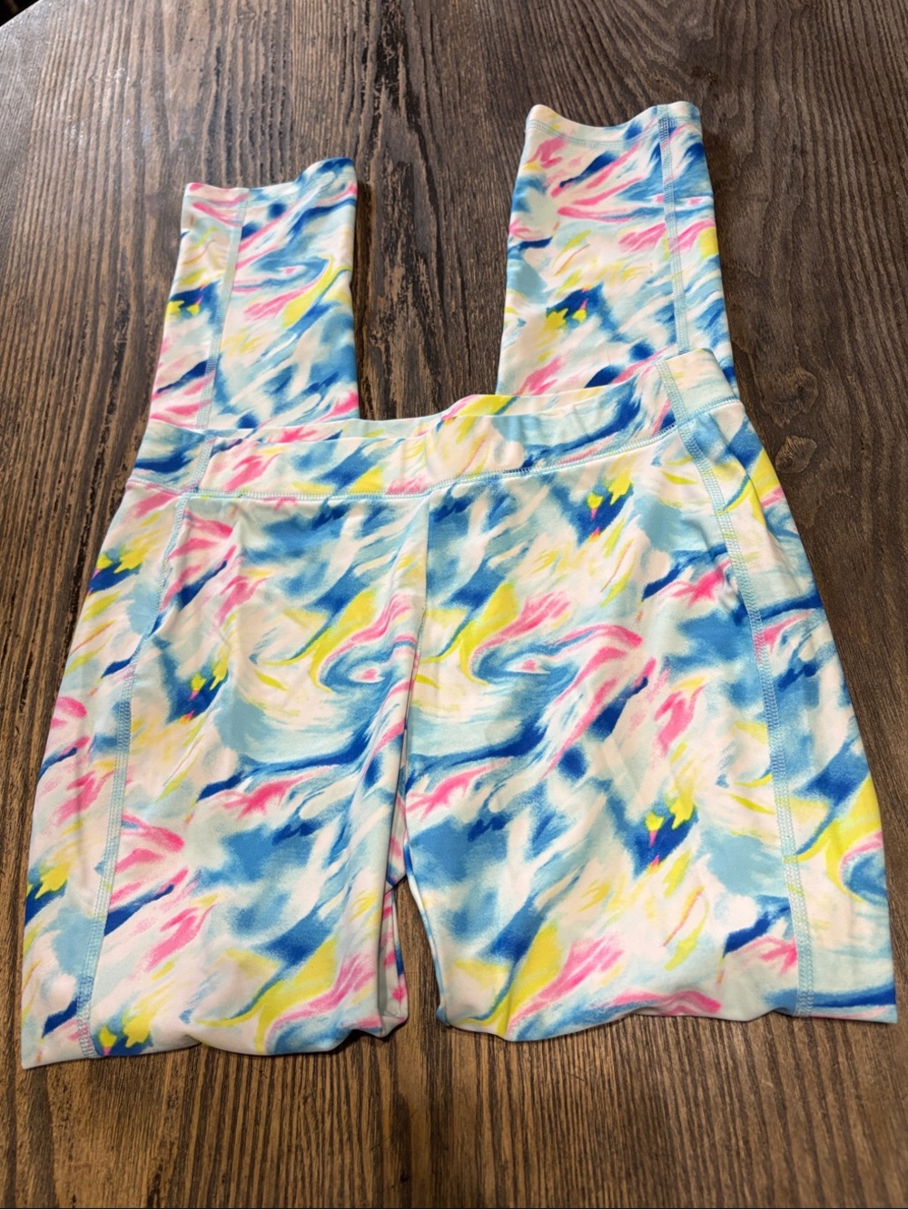 Hollister swim Multicolor Swirl Leggings - Blue, Pink, Yellow, White